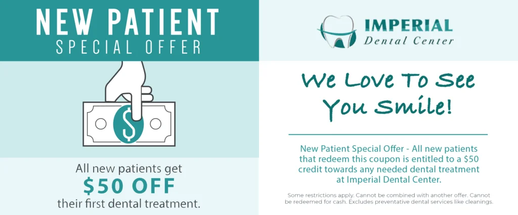 Imeprial Dental Center Sugra Land Texas Patient Special Offer